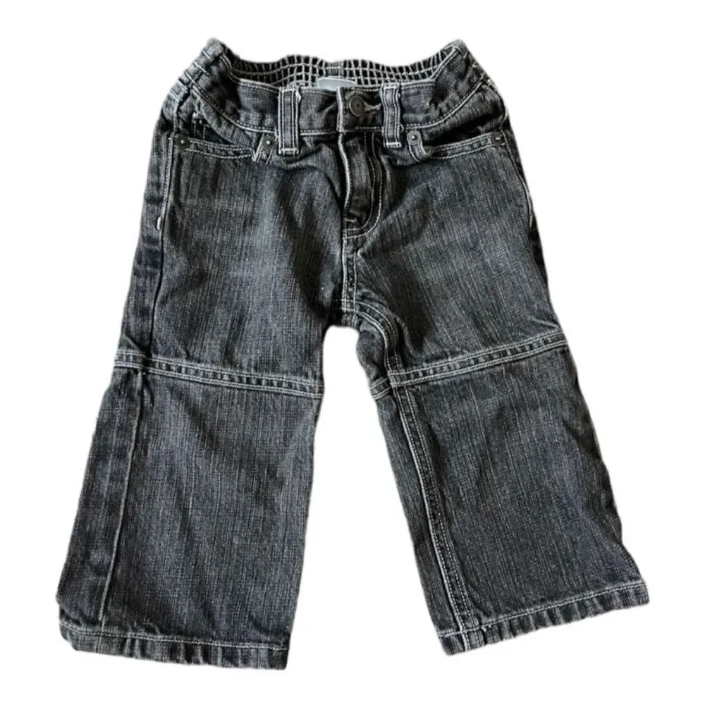 Baby Boys Janie and Jack Black Painter Jeans - Sz 6-12 mo